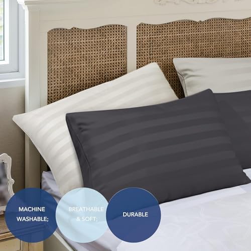 Standard Size Pillowcases 4 Pcs, 100% Egyptian Cotton 400 Thread Count Sateen - Image 6
