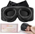USlixury® 3D Contoured Silk Sleep Mask – Total Blackout, Zero Eye Pressure by USLixury
