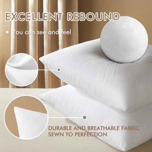MIULEE 12x20 Inches Pillow Inserts Pack of 4, Decorative Throw Pillow Inserts - Image 3