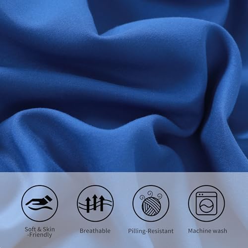 King Pillow Cases, 2 Pack, 20x36 in, Microfiber, Royal Blue - Image 5
