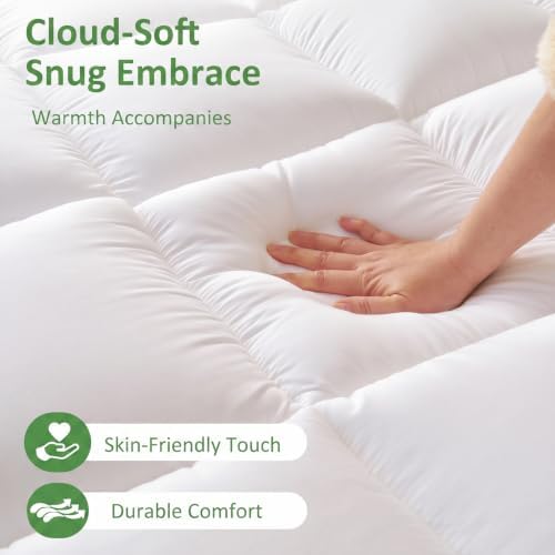 Cooling Mattress Topper California King – Extra Soft Pillow Top Mattress Pad - Image 4