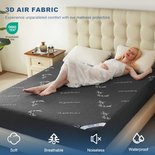 BEDLORE Twin Size Waterproof Mattress Protector Bamboo Viscose Bed Cover - Image 3