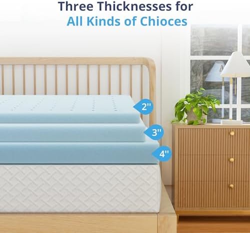 EGOHOME 3 Inch Twin Memory Foam Mattress Topper- Cooling Gel Infused - Image 5