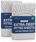 CGK Linens 2 Pack Extra Deep Twin Fitted Sheets by CGKUnlimited