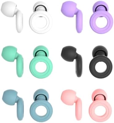6 Pairs Soft Silicone Earplugs Reusable Noise-Reducing by DXGrandway