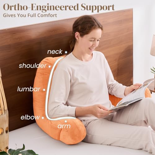 Sasttie Reading Pillow for Bed, Back Pillow for Sitting Up - Image 4