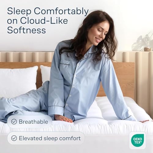Niagara Sleep Solution 100% Cotton Top King Size Mattress Pad, Pillow Top - Image 2
