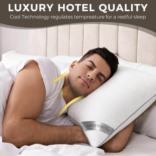 HIMOON Bed Pillows for Sleeping Set of 2, Standard Size Cooling Pillows 2 Pack - Image 5