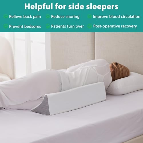 Bedluxe Wedge Pillow for Side Sleeping, Comfort Foam Back Pillow for Side - Image 4