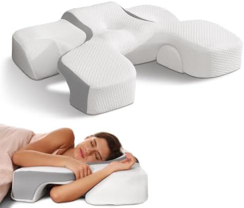 Contoured Pillow for Side Sleepers, Memory Foam Support by odfitEnjoyLeisureTime