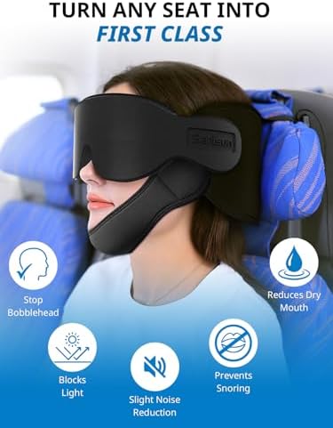 SARISUN Travel Pillow with Chin Strap, Stable Head Support - Image 3