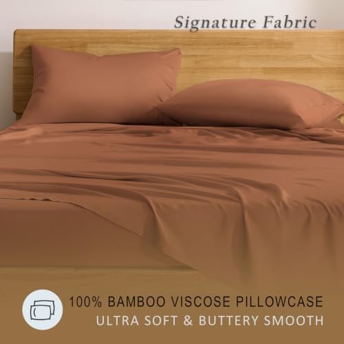 TOSMO Luxury Bamboo Viscose Pillowcase | Queen Pillow Cases Set of 2 - Image 2