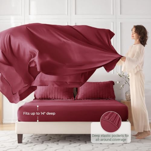 MUXHOMO 7 Pieces Oversized King Comforter Set, Seersucker Bed in a Bag - Image 3