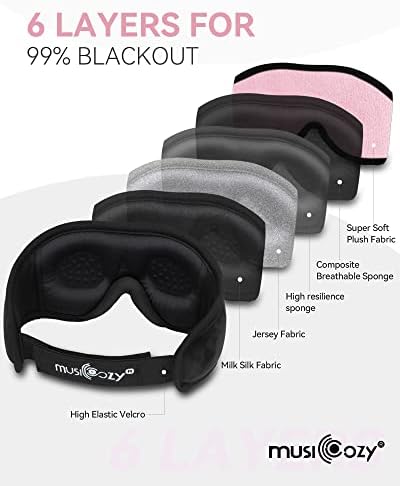 MUSICOZY 3D Sleep Headphones Bluetooth 5.4 Sleep Mask - Image 6