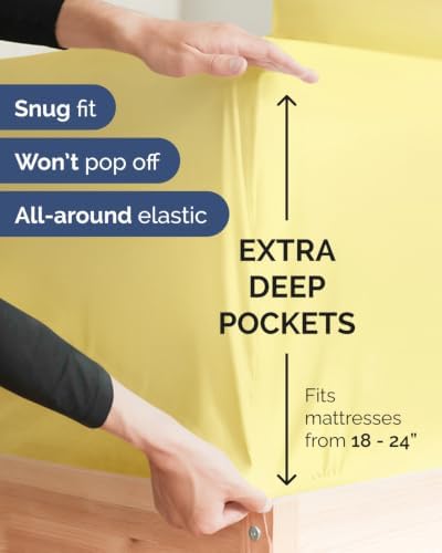 CGK Linens 2 Pack Extra Deep Twin XL Fitted Sheets - Image 2