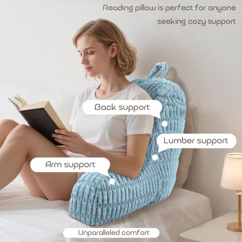 Reading Pillows for Bed Back Rest Pillow for Sitting up - Image 3