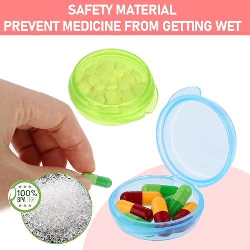 4 Pcs Mini Pill Organizer Small Pill Box Cute Portable Pill Case - Image 5