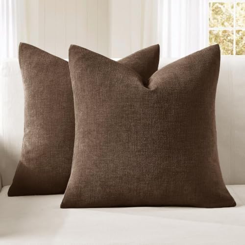 MIULEE Beaver Fur Chenille Couch Throw Pillow Covers by MIULEE
