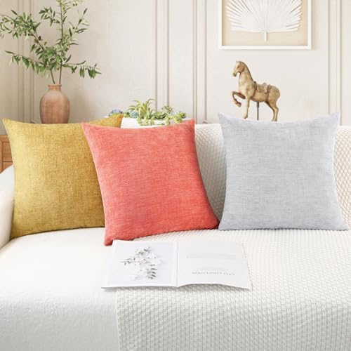 CaliTime Decorative Couch Throw Pillow Covers 18 X 18 Inches Living Coral - Image 5