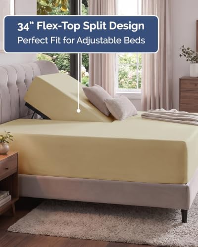 CGK Linens Extra Deep Flex Top Split Head King Fitted Sheet Only - Image 3