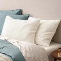 PHF Ultra Soft Waffle Pillow Shams Standard 20"x26", Cream White, No Insert by PHF