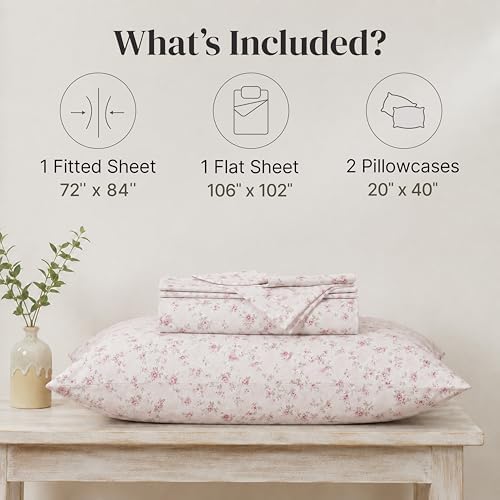 Modern Threads Printed 4-Piece Extra Soft Bedding Sheets & Pillowcase Set - Image 3