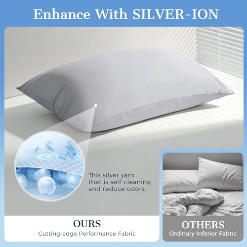 Cooling Pillow Cases 2 Pack Queen Size Cooling Pillowcases - Image 6