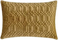 The HomeCentric Gold 12"x22" Lumbar Pillow Cover, Velvet Lattice, Trellis & by TheHomeCentric
