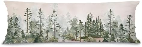 Watercolor Woodland Forest Palm Tree 20x54 Body Pillow Cover Case, Woodland by Unknown