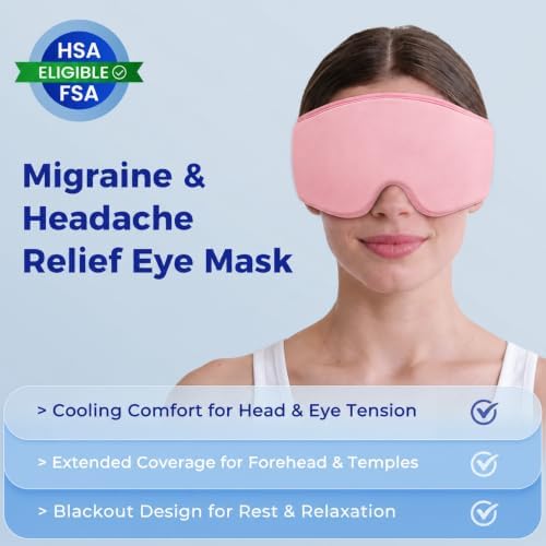 2 Pack Cooling Gel Eye Mask for Puffy Eyes, Migraine Relief, FSA Eligible - Image 3