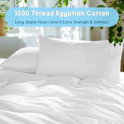 SONORO KATE 1000 Series 100% Egyptian Cotton Sheets, Extra Deep Pocket - Image 3