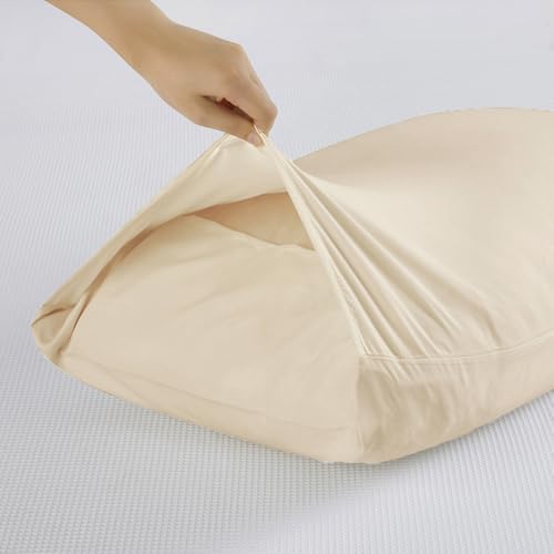 Taupe Standard Size Pillow Cases Set of 2, Microfiber - Image 6