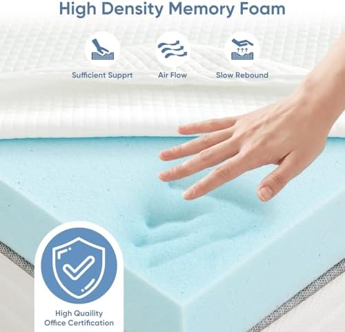 DUMOS 2 Inch Queen Memory Foam Mattress Topper Pad - Image 4