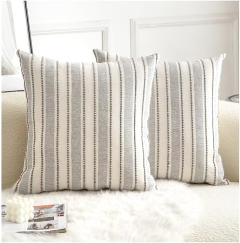 Cethom Decorative Boho Throw Pillow Covers, Farmhouse Textured Pillow Case by Cethom