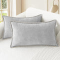 CaliTime Decorative Couch Throw Pillow Covers 20 X 12 Inches Moonbeam Gray by CaliTime