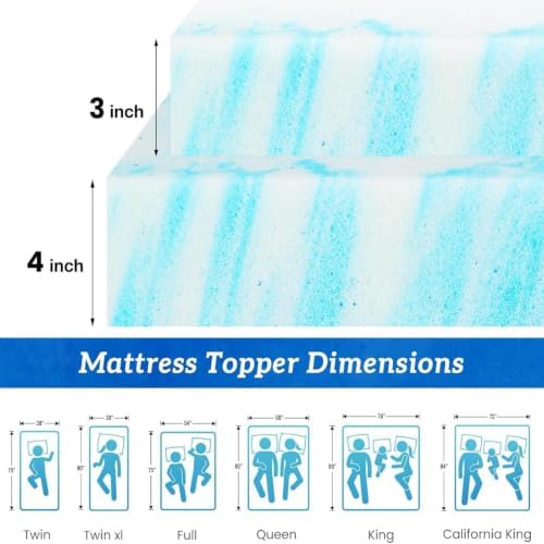 Sweetcrispy Mattress Topper King, Memory Foam, 4 Inch - Image 2