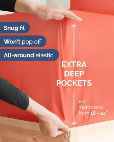 CGK Linens 2 Pack Extra Deep Cal King Fitted Sheets - Image 2