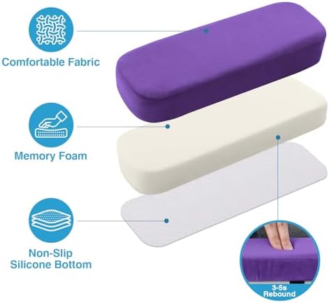 Smiry Memory Foam Office Chair Armrest Pads, Non-Slip Armrest Cushion - Image 3