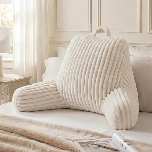 Blissful Diary Reading Pillow for Bed, Backrest Pillow, Cream White by BlissfulDiary
