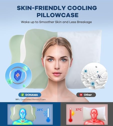 DONAMA Cervical Pillow for Neck and Shoulder Pain Relief, Cooling Contour - Image 3