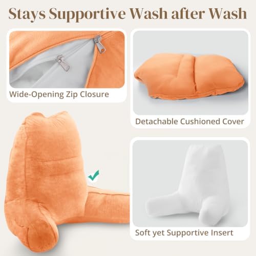 Sasttie Reading Pillow for Bed, Back Pillow for Sitting Up - Image 6