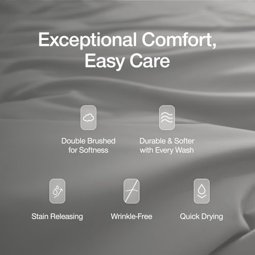 Coop Home Goods Comphy SoftSpa Pillowcase Set of 2, Dove Grey Super Soft Pillow - Image 3