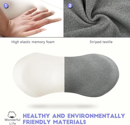 kasney Lumbar Support Pillow for Office Chair, Dark Gray - Image 3