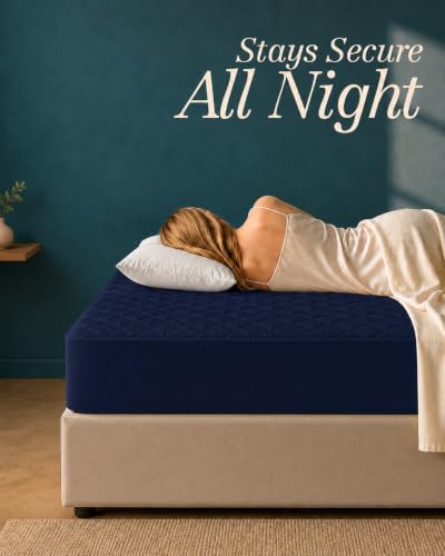 Twin Mattress Pad, Quilted Mattress Protector Topper fits 16" Deep Pocket - Image 4