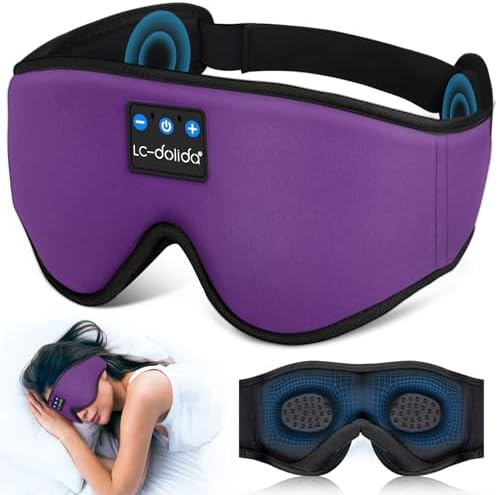 BambooCotton 3D Bluetooth Sleep Mask LC-dolida 2025 New Sleep Headphones by LC-dolida