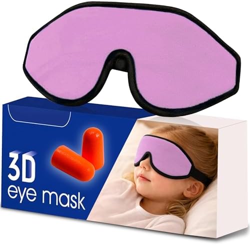 3D Sleep Mask for Kids, Light Block Sleeping Blindfold Memory Foam Contoured by AstraVena