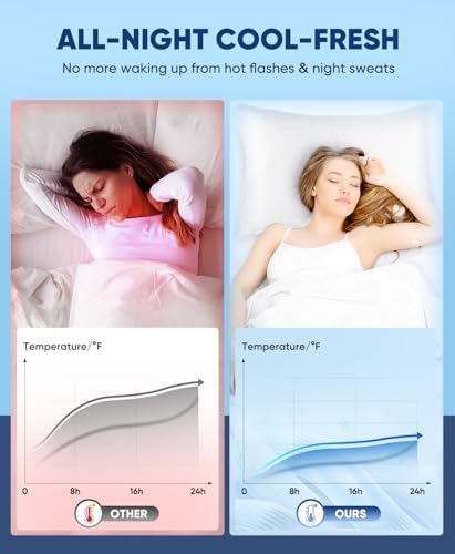 LUXEAR Cooling Pillow Cases for Hot Sleepers, Queen Size - Image 3
