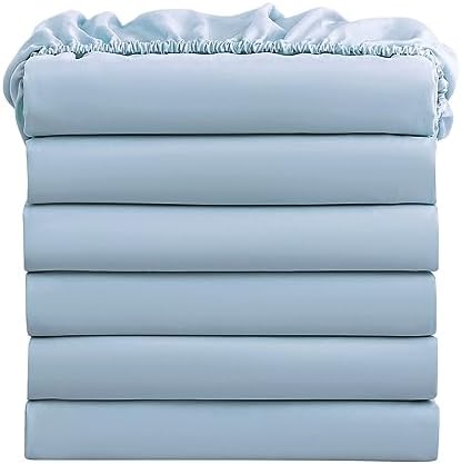 FreshCulture Full Fitted Sheets, Bulk Pack of 6, Deep Pocket, Soft Microfiber by FreshCulture