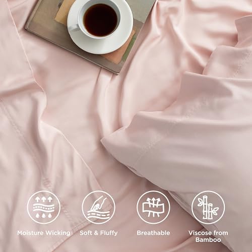 Bedsure PureWoven 100% Rayon Derived from Bamboo, Twin XL Sheets, 3 Pieces - Image 3