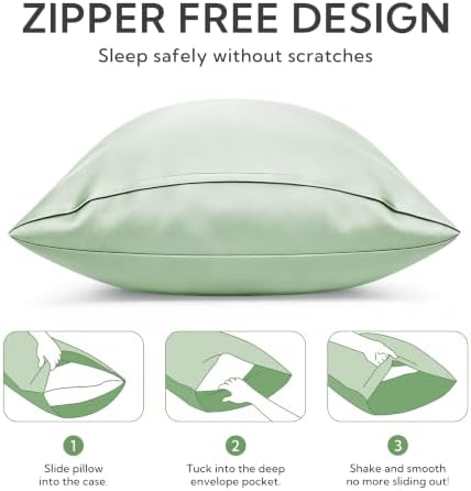 MR&HM King Pillowcase Set of 2, Cooling & Breathable, Sage Green - Image 5